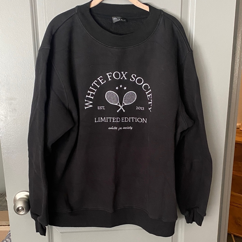 White Fox Boutique Black Sweatshirt